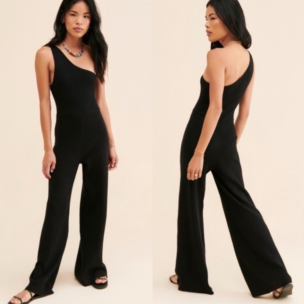 NWT FP Beach Waverly One Shoulder Jumpsuit Sz M